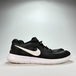 Nike Free RN 2017 Black White Lightweight Athletic Running Shoes Men’s Size 12